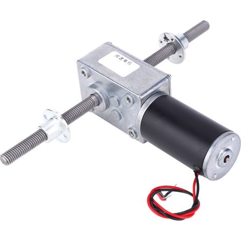 Moteur à engrenage à vis sans fin coaxial droit et gauche, arbre M8, moteur 2480 avec bride, taux de réduction 17