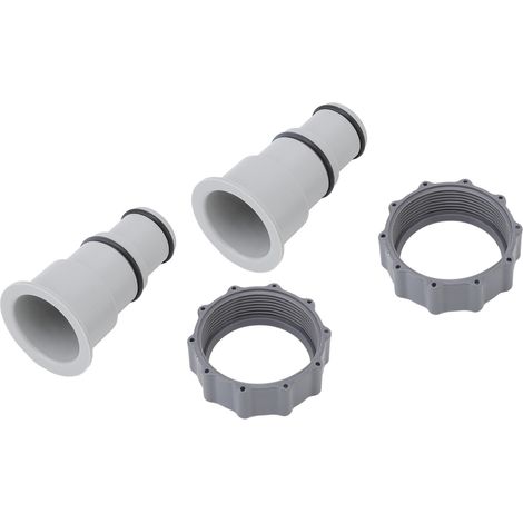 2 adaptateurs de tuyau en plastique de rechange pour accessoires de piscine avec raccords filetés pour pompes et tuyaux de diamètre 1,5 et 1,25 pouce (1/5)