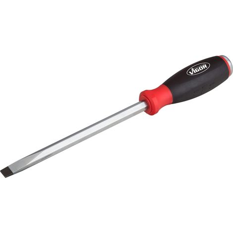 VIGOR Schraubendreher, mit Schlagkappe, Schlitz Profil, SW 2 x 12 mm (1/4)
