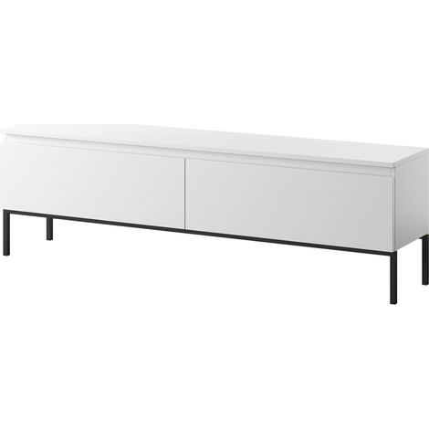 Selsey Bemmi - Mobile TV con piedini neri - 150 cm - bianco (1/5)