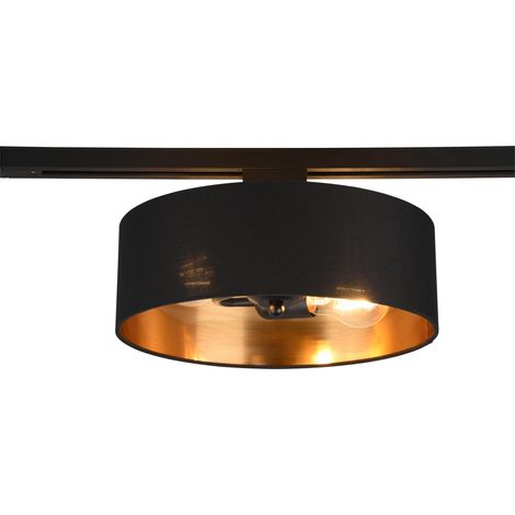 Plafoniera da Interno  E27 in Tessuto Nero Oro
