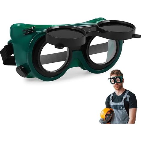 Welding Goggles - Welding Safety Glasses Eye Protection Goggles Protective Glass Welding Glasses Mask Helmet Protective Goggles Anti-Flog Mask (1/5)