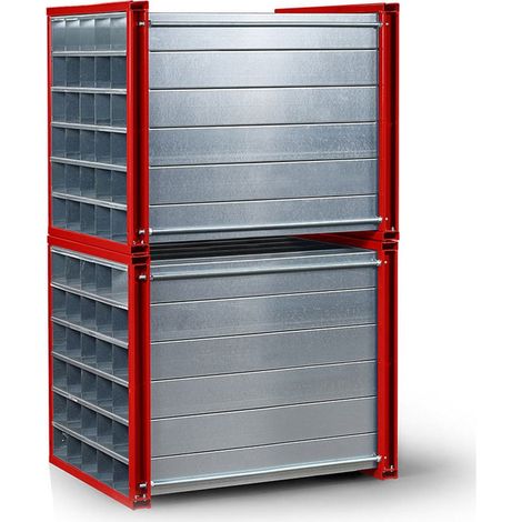 RR Industrietechnik Wabenregal RWR-25/1 1000x1000x1000mm mit 25 Fächern RAL 7016 Anthrazitgrau