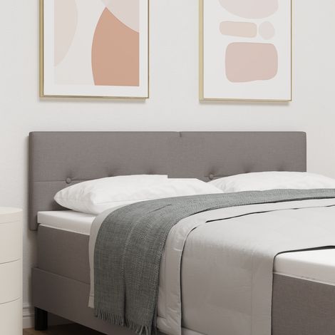 vidaXL Tête de lit LED Taupe tissu (1/5)
