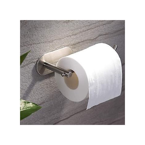 Porte-rouleau de papier toilette - Accessoires de salle de bain - Porte-rouleau de papier toilette - Acier inoxydable - Argent - 165 x 70 x 45 mm - Sans (1/5)