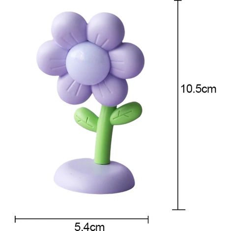Veilleuse LED miniature en forme de fleur (violette), lampe de table mignonne, décoration de bureau (1/5)
