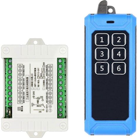 Récepteur Module Relais 6 Canaux 12V-36V Télécommande Sans Fil 315Mhz 433Mhz (1/4)