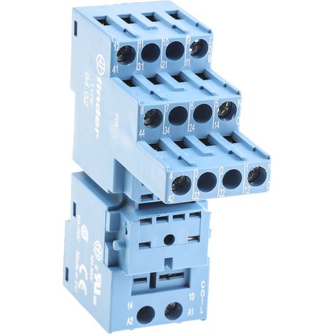 Support relais Finder série 94 8 contacts, Rail DIN, 250V c.a., pour 55,32 ( Prix pour 1 )