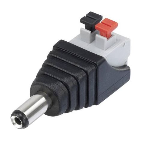 TRU COMPONENTS QT-DC2.1M Elément de liaison pour courant faible mâle, droit 5.5 mm 2.1 mm 1 pc(s) (1/3)