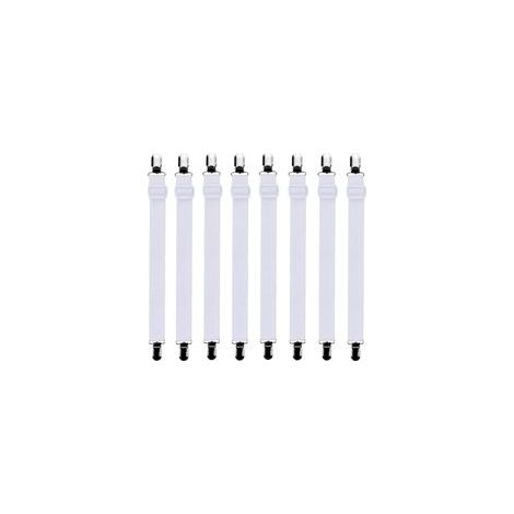 Blanc，8Pcs (30cm à 120cm) Tendeur Drap Housse Lit Drap Réglable,Tendeurs de Maintien,Convient à Tous Lits et Matelas