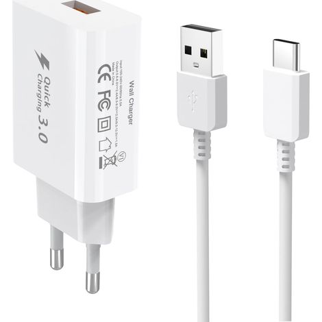 Chargeur Type C Rapide, Fast Charging Câble pour Samsung Galaxy A12 5G A13 A14 A15 A16 A05S A04S A34 A23 A53 A55 A33 A35 A26 S25 S24 S23 S22 S21 Adaptateur 2m USB C Cordon pour téléphones Portables (1/5)