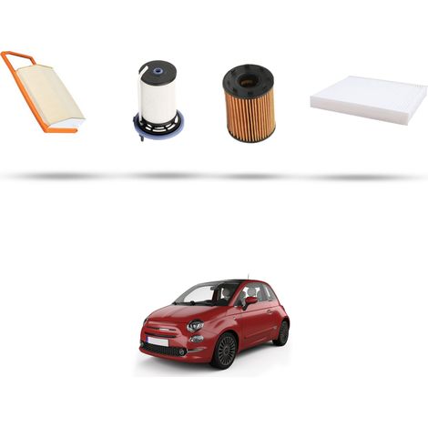 Kit tagliando 4 filtri compatibile con Fiat 500 1.3 D 57kw dal 2016 (1/5)