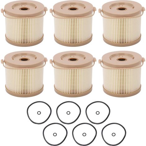 [NUNCA USADO]Filtro separador de agua y combustible, 6 piezas, kit de repuesto para filtro de combustible, separador de agua y aceite, Racor 2010Pm o 500Fg, incluye 6 fundas de goma. (1/5)