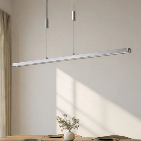 [NEUWERTIG] B-Ware Lucande Hängeleuchte Myron LED dimmbar Touchdimmer CCT Aluminium 120cm 1382lm (1/2)