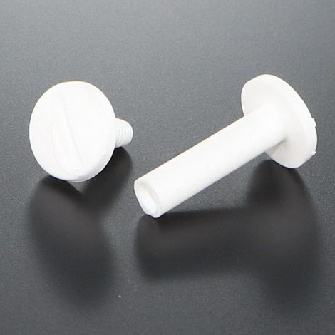 Vis relieur M6X55 Diamètre Tube 8 nylon blanc 2 pièces Mâle femelle-10 pièces
