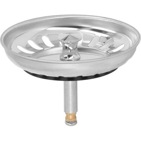 Filtre évier inox avec bouchon intégré, diamètre 79 mm, acier inoxydable robuste pour éviers standards, solution pratique et durable (1/5)