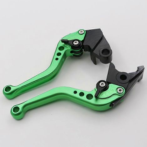 Levier de frein et d'embrayage modifié pour moto Kawasaki ZX6R/ZX636R/ZX6RR 00-04 (tige courte verte) (1/5)