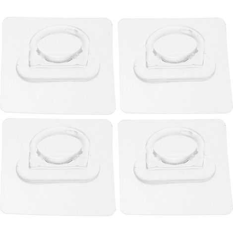 crochets ronds en plastique acrylique avec fixation adhésive (1/5)