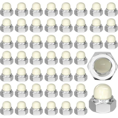 Écrous Borgnes M5 Acier Inoxydable Hexagonal Cache Écrou 80Pcs (1/5)