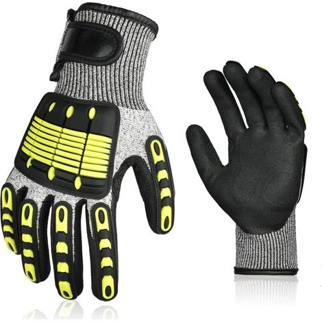 Gants de Protection Anti-Coupure Taille L - Résistants à l'Usure pour Mécanique, Jardinage, Logistique et Bricolage (1/4)
