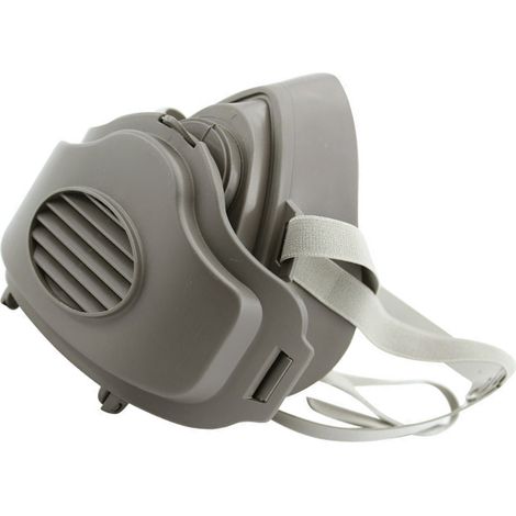 Masque respiratoire demi-visage anti-poussière 3M 3200, protection contre la poussière, les fumées et le brouillard, idéal pour les chantiers industriels et la sécurité. Filtre et revêtement en coton. (1/5)