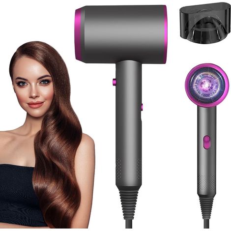 Professioneller Haartrockner, Ionen-Haartrockner, Haartrockner, 1300 W, schnelles Trocknen, 3 Positionen, kalter/heißer Wind, mehr zusätzliche Kühltasten, Konzentratorzubehör