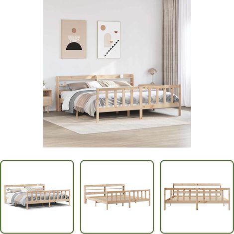 Kiefernholzbett - Massivholzbett ohne Matratze 180x200 Kiefernholz (1/5)