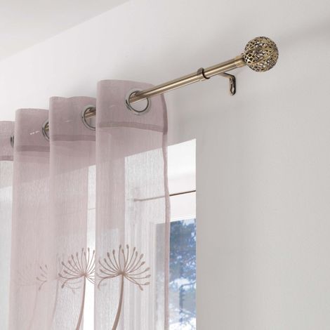 Tringle Extensible en Kit Complet (120 à 210 cm) "Globa" - Couleur: Globa Laiton
