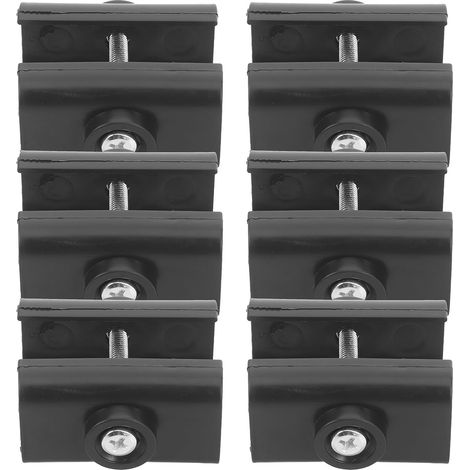 Juego de soportes para estructura de tienda de campaña/toldo (6 piezas, negro) (1/5)