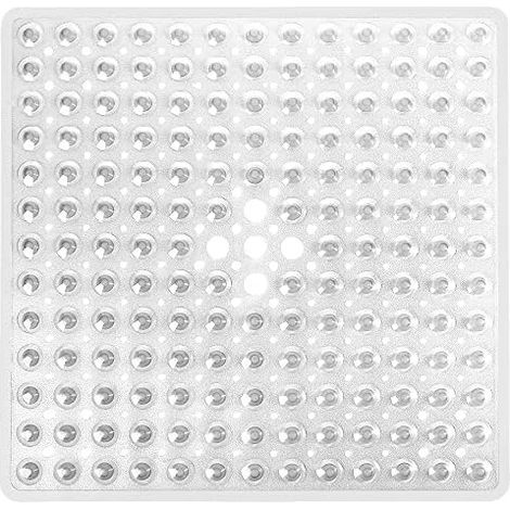 CSPARKV Tapis de Bain carré antidérapant à ventouses - Durable et élégant Tapis de Douche antidérapant - Design Moderne - Ventouses de qualité - Lavable en Machine et sans Latex (1/4)