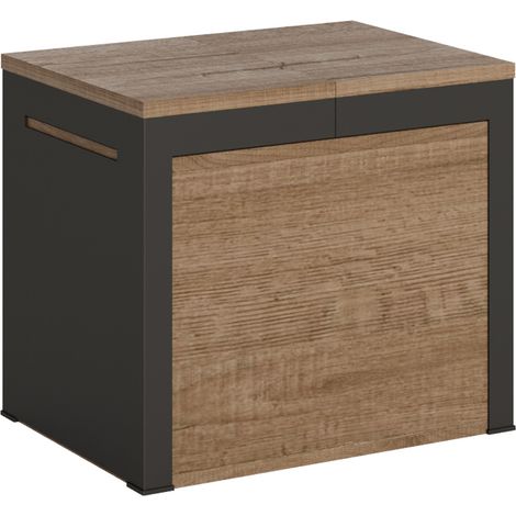 Panca allungabile 55x40/305 cm Walk Quercia Natura telaio Antracite (1/4)