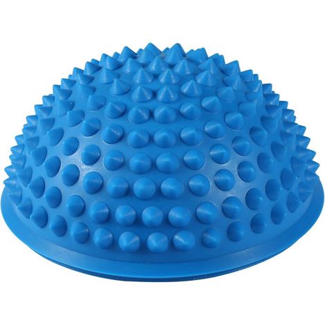 Demi-rond PVC balles de massage yoga fitness gym exercice masseur bleu (1/3)