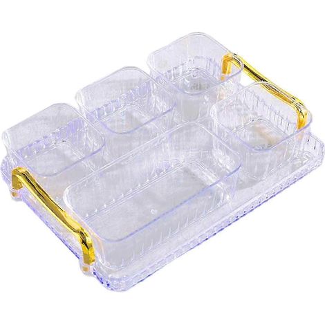 Plateau de service compartimenté, bols de service, plateau à apéritifs, bols de service, présentoir à fruits secs et desserts, plateau à condiments pour apéritifs-style A (1/5)
