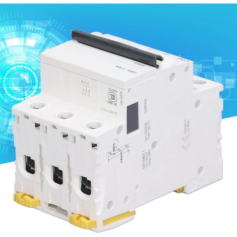 Disjoncteur miniature triphasé iC65N, montage sur rail DIN, basse tension 400 V, pouvoir de coupure 6000 A, contacts argentés C32A (1/5)