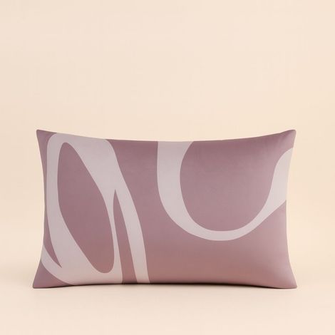 Coussin en velours zébré rose 40x60cm (1/5)