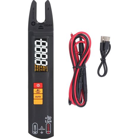 Pince Multimètre Numérique, Multimètre de Détection de NCV, avec Identification de Ligne de Feu, Lampe de Poche, Alertes de Sonnerie, pour les Tests de Circuit, Entretien (1/5)