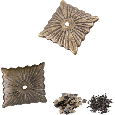 ( 21 21mm)Lot de 100 clous de tapisserie d'ameublement vintage en bronze goujon décoratif pour meubles, canapé, chaussure, porte, carte (1/5)