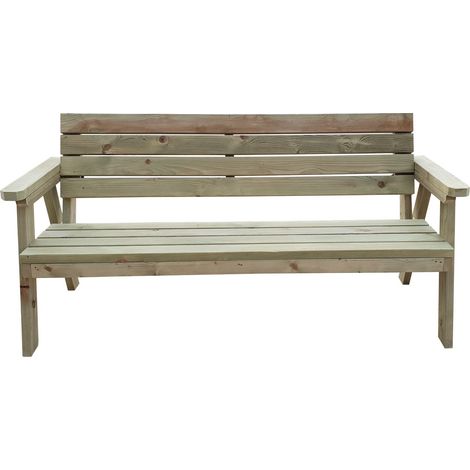 Consilium garden fence bench with Back-rest (7ft, Natural finish) (1/3)