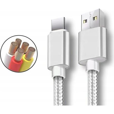 Câble de charge rapide type C 3.0, 1 m, blanc (1/4)
