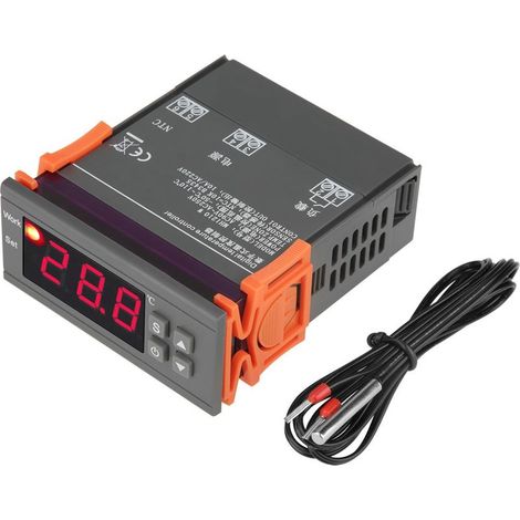 Thermostat numérique MH1210W contrôleur de température AC 110-220V réglage précis chauffage réfrigération sonde NTC incluse (1/5)