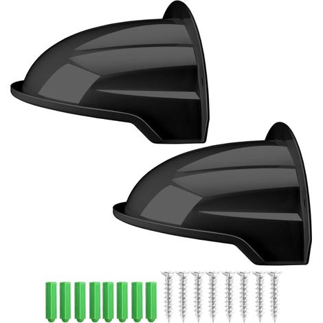 Lot de 2 Housses de Protection pour Caméra de Surveillance CCTV, ABS, Anti-Pluie et Solaire, Compatible Caméras Bullet et Dome (Noir)