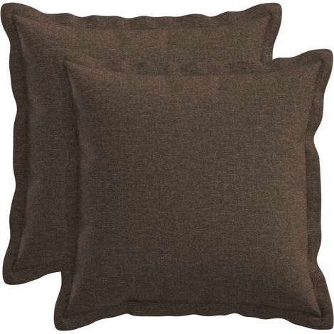Coussin avec oreiller HOUTEN 2 pièces Taupe Lin synthétique vidaXL