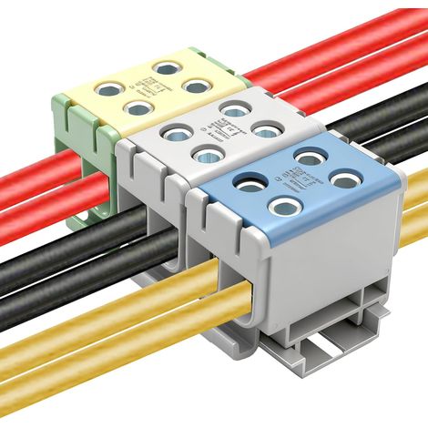 Bornier sur rail DIN 145 A AC800 V/DC1000 V, boîtier distribution multi-sorties pour l'automatisation industrielle, le photovoltaïque/stockage d'énergie et le câblage d'armoires électriques (1/5)