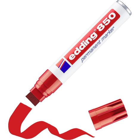 Edding 4-850-1-4002 Marcatore indelebile Rosso resistente all'acqua: Sì