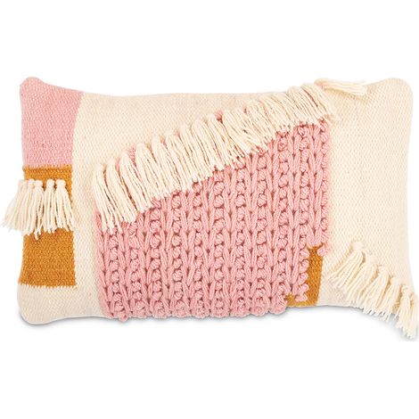 Boho Bali Style Cushion - Cover and Filling Included - Georgia Pink