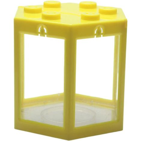 Mini aquarium de table pour petits poissons et plantes aquatiques, finition jaune, adapté aux petits espaces.-AquaForge (1/5)
