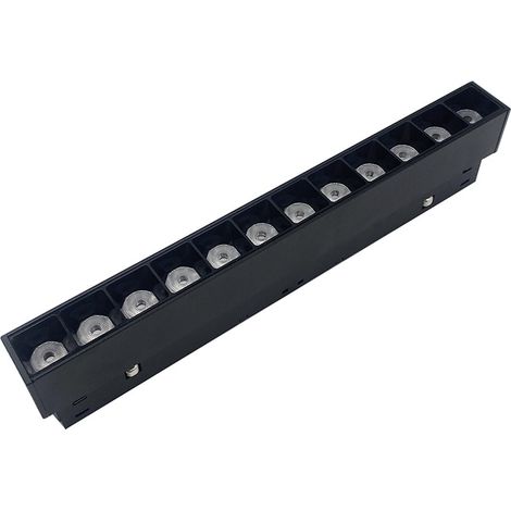 LAMPADA A GRIGLIA LED 12W 48V CCT DIMMERABILE NERO PER BINARIO MAGNETICO 48V (1/5)