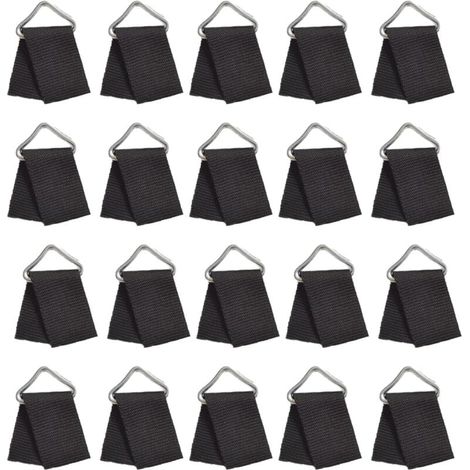 Lot de 20 boucles triangulaires de rechange pour trampoline, anneaux en V renforcés pour réparation de trampoline (1/5)