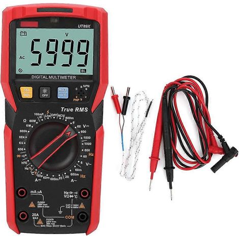 UT89X Digitalmultimeter zur Messung von Wechsel- und Gleichspannung, Strom, Widerstand, Kapazität und NCV (Nuclear Voltage/Variable). (1/4)