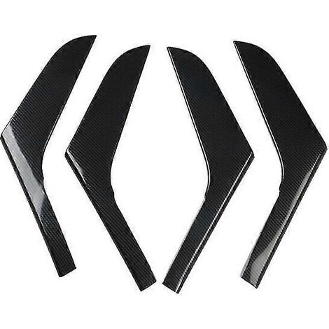 Lot de 4 autocollants décoratifs pour voiture, imitation fibre de carbone ABS, pour accoudoirs de portières intérieures de Golf 6 Mk6. (1/5)